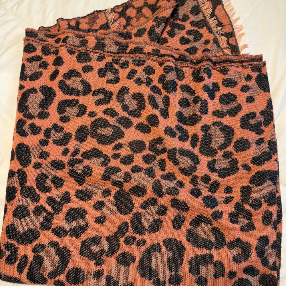 Pink Leopard Sweater Scarf
